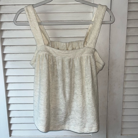NWT Marine Layer Terry Out Tank in Cloud Dancer Cream Large/XL Comfy Earthy - Picture 2 of 6